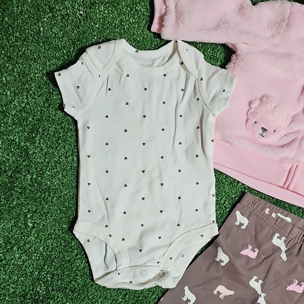 Carter's Pink Fleece Hoodie - Picture 3 of 11
